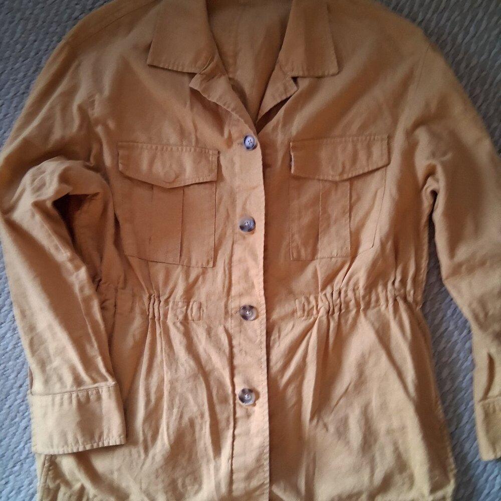Uniqlo Golden Yellow linen cotton Utility Jacket